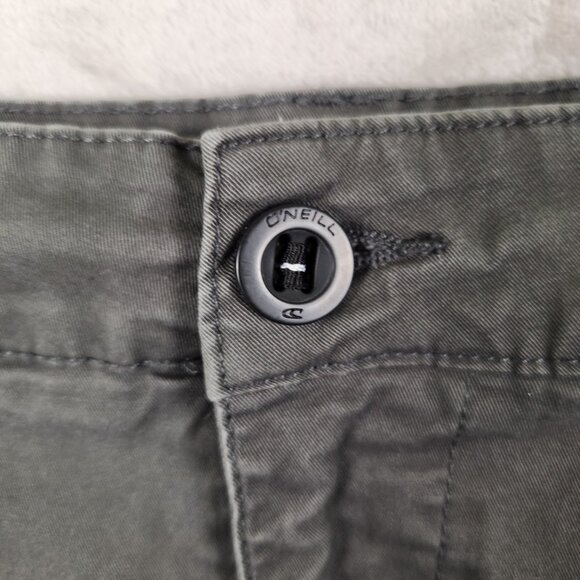 O'Neill Standard Fit Chino Flat Front Shorts Gray Mens Size 36 - Picture 3 of 10